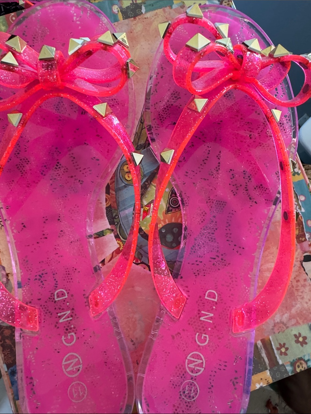 Preppy Pink Jelly Sandals